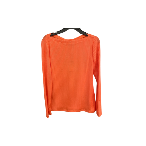 DKNY Orange Ribbed Top Size 12 Women's Blouse - New