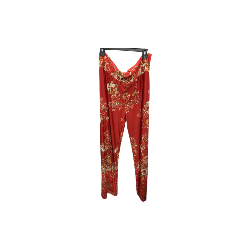 White Mark Red Floral Print Leggings - 2XL - Women's Pants