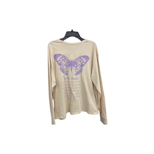 Grayson Threads Beige Butterfly Long Sleeve Shirt Size L - Tops - Image 2