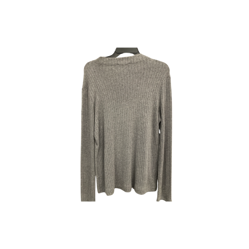 DKNY Gray Ribbed Sweater Size L | Women's Tops