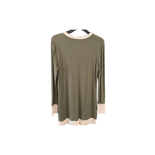 MONN Olive Green Ribbed Knit Top - Size M - Women's Shirt - Image 2