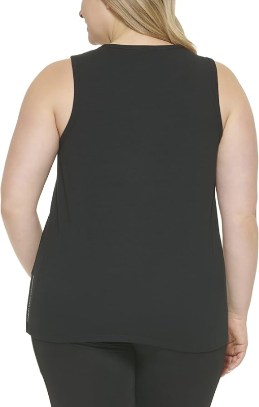 Calvin Klein Plus Black Tank Top 2X | Women's Workout Clothes - Image 2