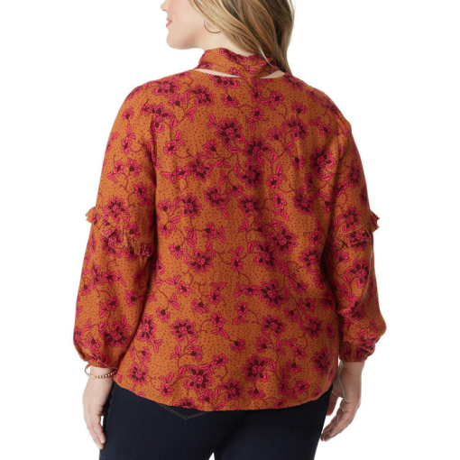 Jessica Simpson Plus Floral Blouse - Rust, Size 1X - Women's Tops - Image 2