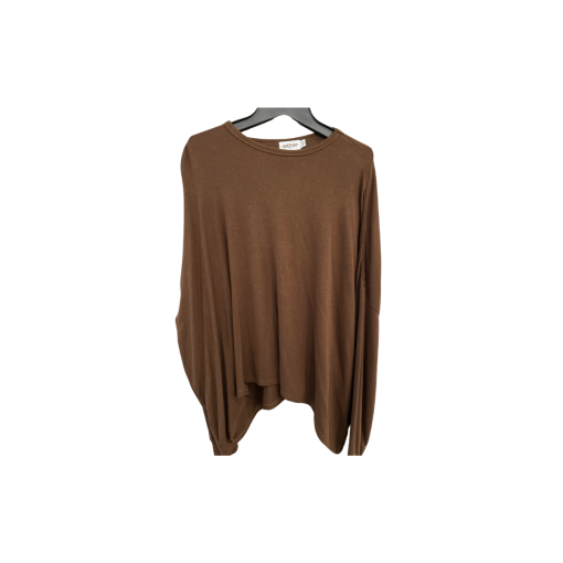 MOON Brown Long Sleeve Top XL - Women's Shirts & Blouses