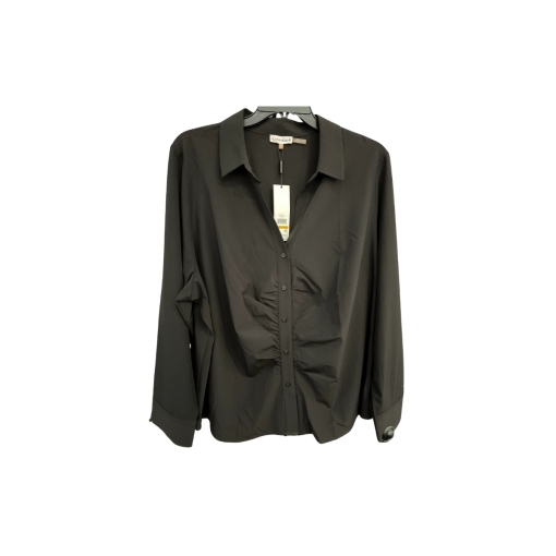 Calvin Klein Black Blouse Size 3X | Women's Button Down Shirt