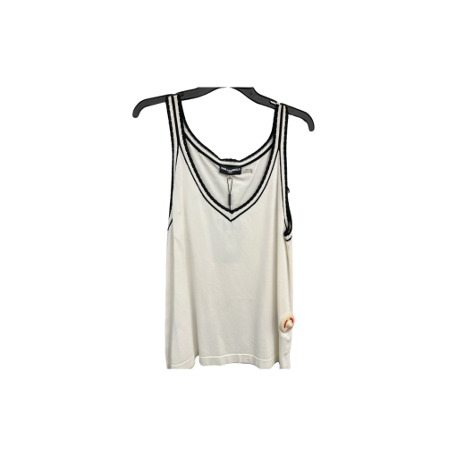 Karl Lagerfeld White Tank Top XL - Women's Sleeveless Shirt