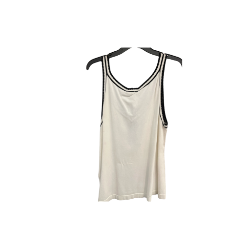 Karl Lagerfeld White Tank Top XL - Women's Sleeveless Shirt - Image 2