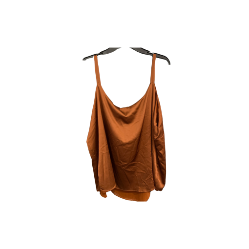 Bar III Satin Cami Top - Rust Orange - Size 3X - Women's Blouse