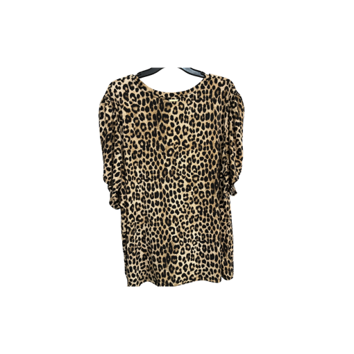 Michael Kors Leopard Print Top 3X | Animal Print Blouse - Image 2