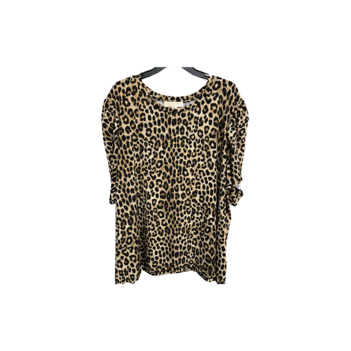 Michael Kors Leopard Print Top 3X | Animal Print Blouse