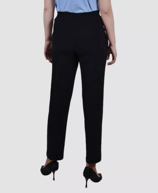 NY Collection Black Petite Pull-On Pants - Women's Trousers - Image 2