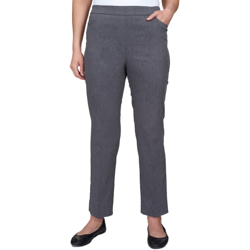 Alfred Dunner Petite Gray Pull-On Pants - Petite - Women's Pants