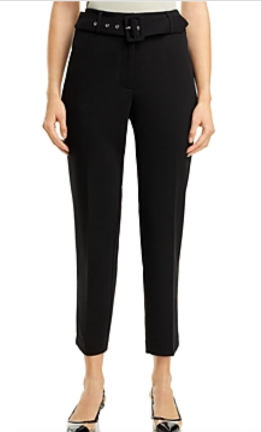 Tahari Black Belted Ankle Pants - Women's Size 9 - Dress Pants