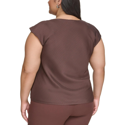 Calvin Klein Plus Brown Blouse 3X | Women's Plus Size Tops - Image 2