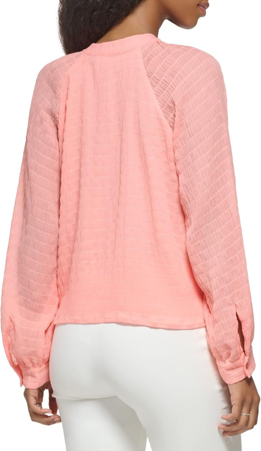 Karen Scott Coral Button-Down Blouse - Women's Top - Image 2