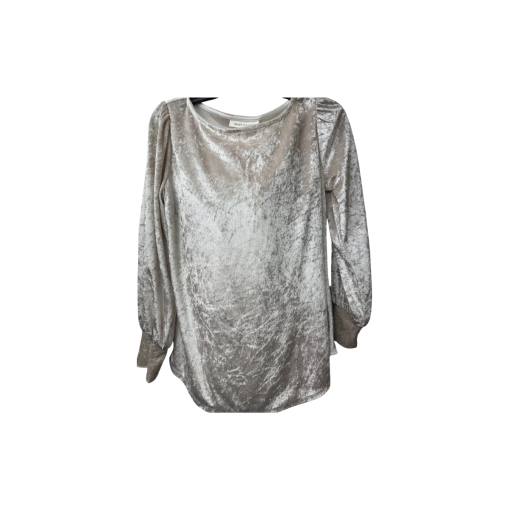 Skye's The Limit Champagne Velvet Top - M - Women's Blouse