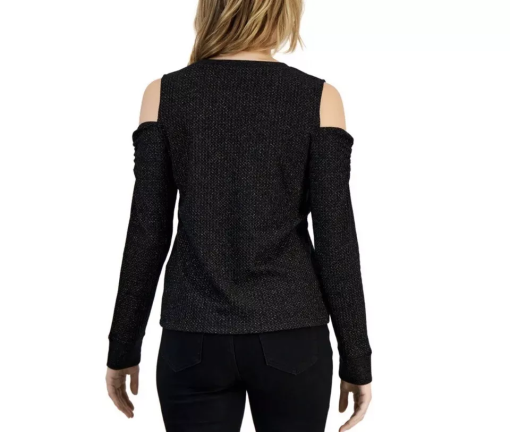 Kaa Women's Black Cold Shoulder Sweater - Size L - Knit Top - Image 2