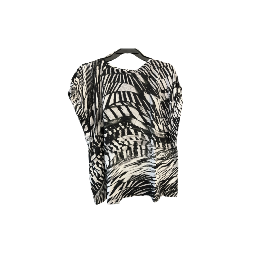 DKNY Black & White Print Top XL - Women's Blouse - Zebra Print - Image 2