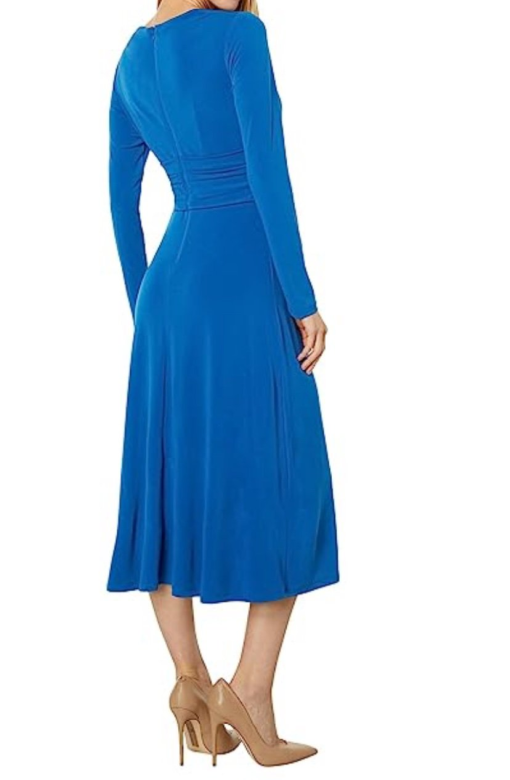 Maggy London Blue Wrap Dress Size 10 - Midi Dress for Women - Image 2