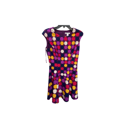 London Times Petite Purple Polka Dot Dress Size 6P - Party Dress