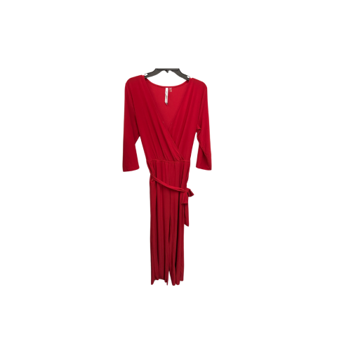 NY Collection Red Jumpsuit, Petite, , Women's Jumpsuit, Party Wear