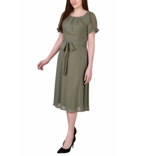 NY Collection Petite Sage Green Midi Dress - Women's Dresses