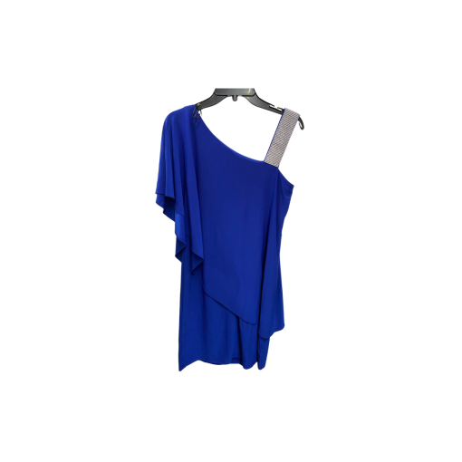 R&M Richards Blue One Shoulder Dress Size 6 - Cocktail Party - Image 2