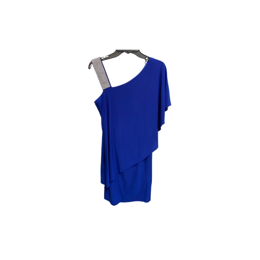 R&M Richards Blue One Shoulder Dress Size 6 - Cocktail Party