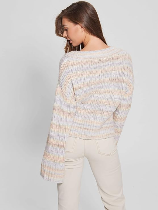 Guess Neena Striped Sweater - Pastel Multi, L - Women's Pullover - Image 2