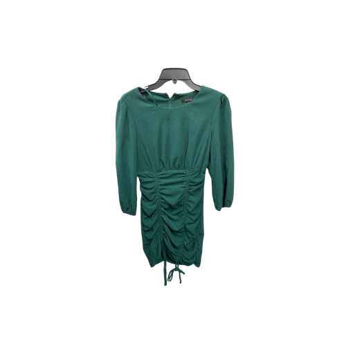 City Studio Green Ruched Dress Size 3 - Women's Mini Dress