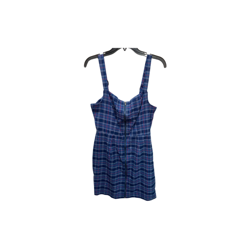 Macy's Blue Plaid Overall Dress - Size L - Women's Dresses - Image 2