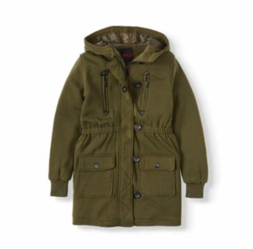 Yoki Olive Green Fleece Anorak Jacket - Girls Size M - Outerwear