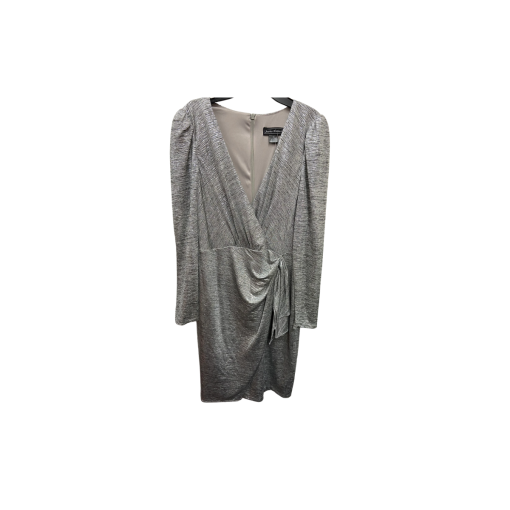 Jessica Howard Silver Dress Size 10 - Cocktail Party Outfit