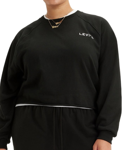 Levi's Plus Size Black Sweatshirt - Women's Pullover Top - 4X