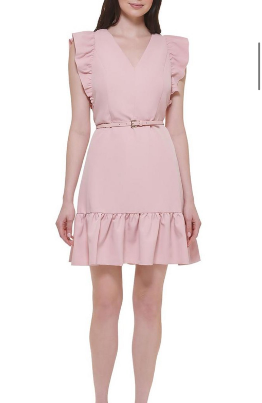 Tommy Hilfiger Pink Ruffle Mini Dress - Size 2 - Party Dress