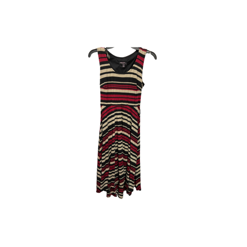 Signature by Robbie Bee Striped Dress Black Red PS - Midi Dress