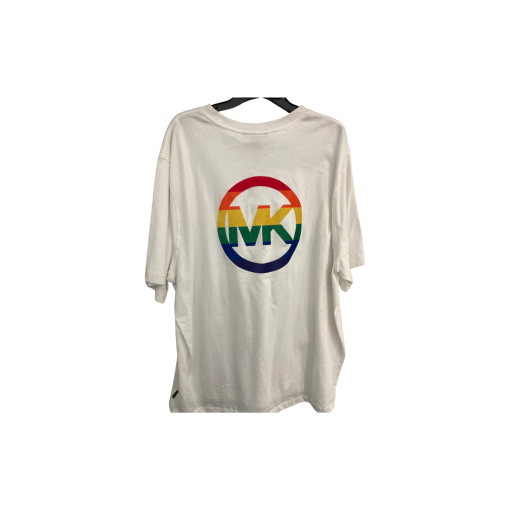 Michael Kors White Rainbow Logo Tee XXL - Women's T-Shirt - Image 2