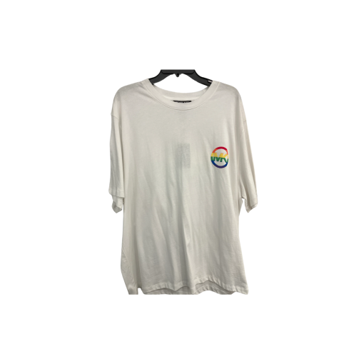 Michael Kors White Rainbow Logo Tee XXL - Women's T-Shirt