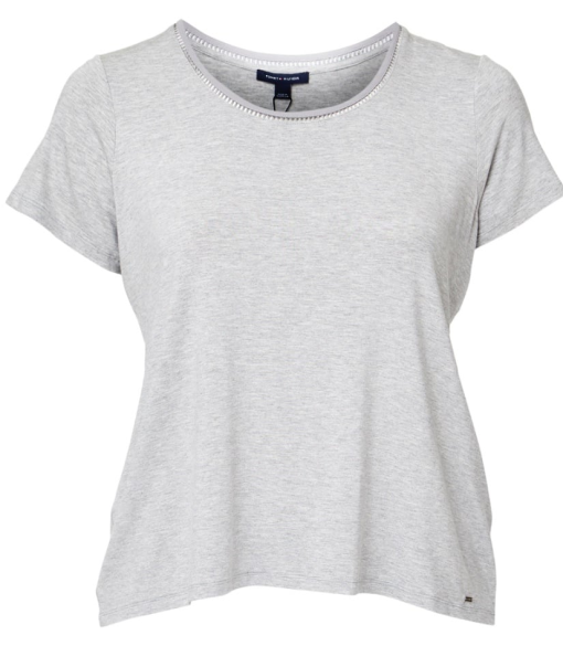 Tommy Hilfiger Gray Heather Flowy Tee Shirt - Plus Size 2X - Women's Top