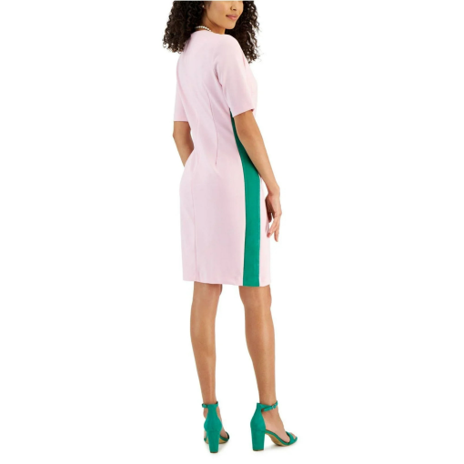 Kasper Pink Colorblock Sheath Dress XS - Women's Work Dress - Image 2