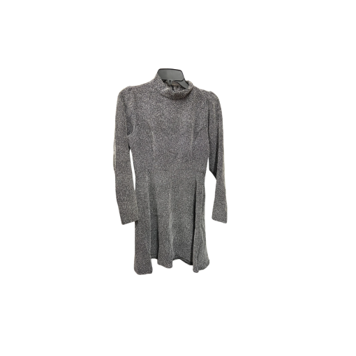 Gray Knit Dress - Size L - Turtleneck Sweater Dress - Women's Fashion