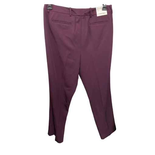 Calvin Klein Burgundy Dress Pants Size 12P Women's Trousers - Image 2