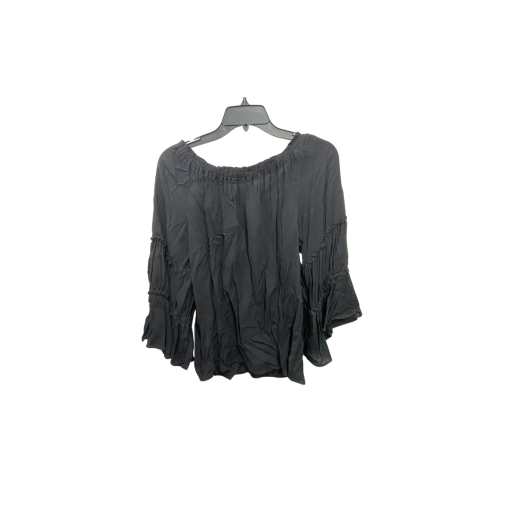 Black Off-Shoulder Blouse, Size S, Ruffle Sleeve Top, Women's Fashion - Image 2