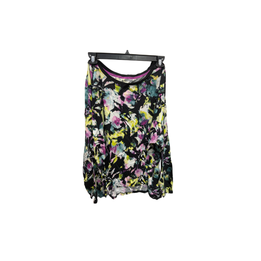 Calvin Klein Floral Print Top 3X Black Women's Blouse