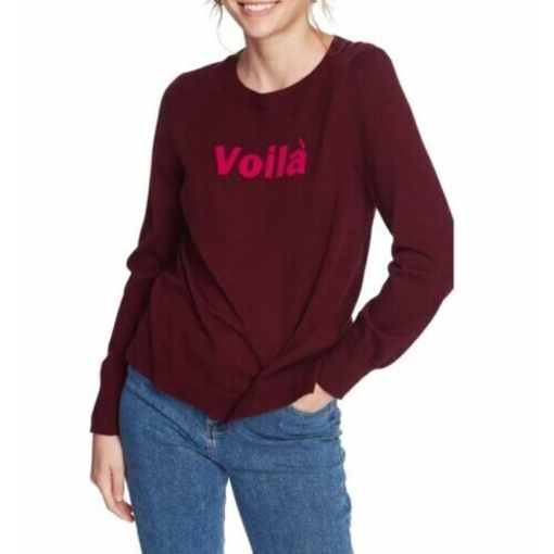 Court & Rowe Burgundy Voila Sweater - Women's Size L - Knitwear