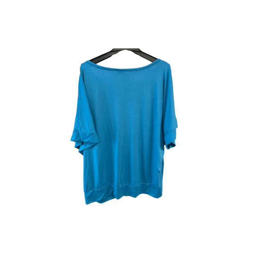 24Seven Teal Boat Neck Top Plus Size Blouse - Size 1X - Image 2