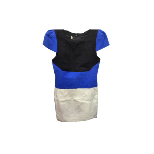 Colorblock Dress Size 10 - Blue, Black, White - Cocktail Dress