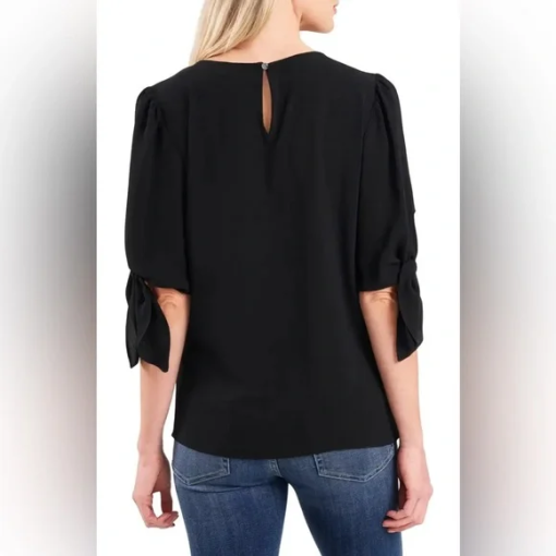 CeCe Black Puff Sleeve Blouse XS - Women's Tops & Shirts - Image 2