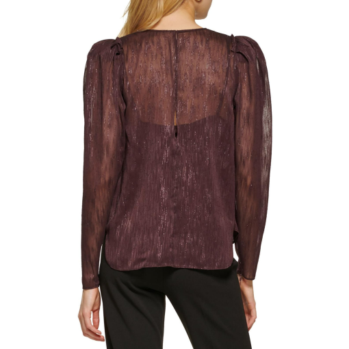 DKNY Brown Textured Blouse - Small - Women's Tops - Image 2