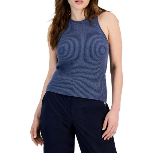 Tommy Jeans Blue Knit Tank Top - XS - Women's Sweater Vest